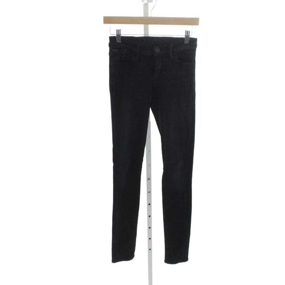 Gold Sign Womens Skinny Black Jeans Rayon High Rise Size 25